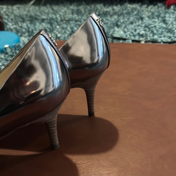 Coach Silver Heels Pointed Toe Pumps - Picture 6 of 13